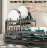 Dish drying kitchen rack